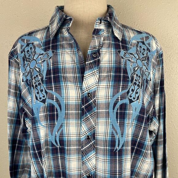 NWT Ring of Fire Western Style Shirt Size L - Picture 2 of 8